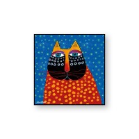 egan Quadro Laurel Burch ”Gatto Celeste” 50X50