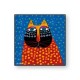 egan Quadro Laurel Burch ”Gatto Celeste” 70X70