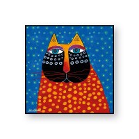 egan Quadro Laurel Burch ”Gatto Celeste” 70X70