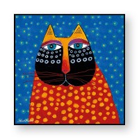 egan Quadro Laurel Burch ”Gatto Celeste” 100X100