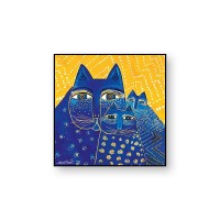 egan Quadro Laurel Burch ”Gatto Giallo” 50X50