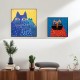 egan Quadro Laurel Burch ”Gatto Giallo” 70X70