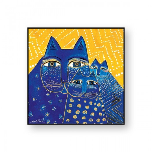 egan Quadro Laurel Burch ”Gatto Giallo” 70X70