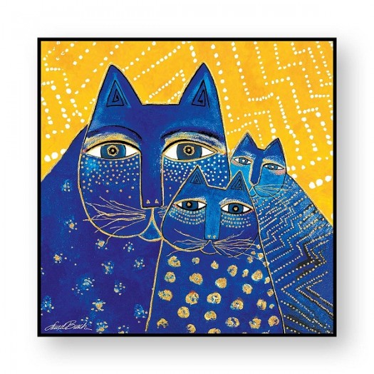 egan Quadro Laurel Burch ”Gatto Giallo” 100X100
