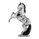 BONGELLI PREZIOSI SCULTURA CAVALLO STILIZZATO ARGENTO 13 CM