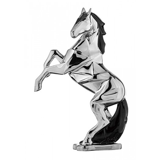 BONGELLI PREZIOSI SCULTURA CAVALLO STILIZZATO ARGENTO 13 CM