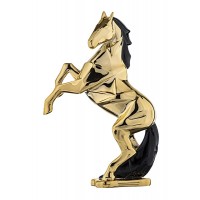 BONGELLI PREZIOSI SCULTURA CAVALLO STILIZZATO ORO 13 CM
