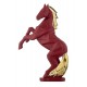 BONGELLI PREZIOSI SCULTURA CAVALLO STILIZZATO ROSSO E ORO