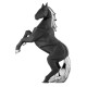 BONGELLI PREZIOSI SCULTURA CAVALLO STILIZZATO  24 CM NERO E ARGENTO