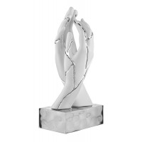 BONGELLI PREZIOSI SCULTURA MANI CREPE H 22CM BIANCO