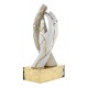 BONGELLI PREZIOSI SCULTURA MANI CREPE H 22CM  NOCCIOLA E BIANCO