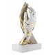 BONGELLI PREZIOSI SCULTURA MANI CREPE H 22CM NOCCIOLA, BIANCO E ORO
