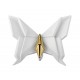 BONGELLI PREZIOSI SCULTURA ORIGAMI  12X10 CM  FARFALLA BIANCA E ORO
