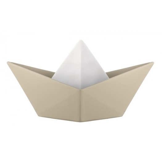 BONGELLI PREZIOSI SCULTURA ORIGAMI  H9X16 CM  BARCHETTA  NOCCIOLA E BIANCO
