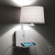 TOMASUCCI Applique NIO WHITE con presa USB per ricarica smartphone / tablet