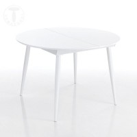 TOMASUCCI tavolo rotondo allungabile ASTRO ROUND BIANCO LUCIDO