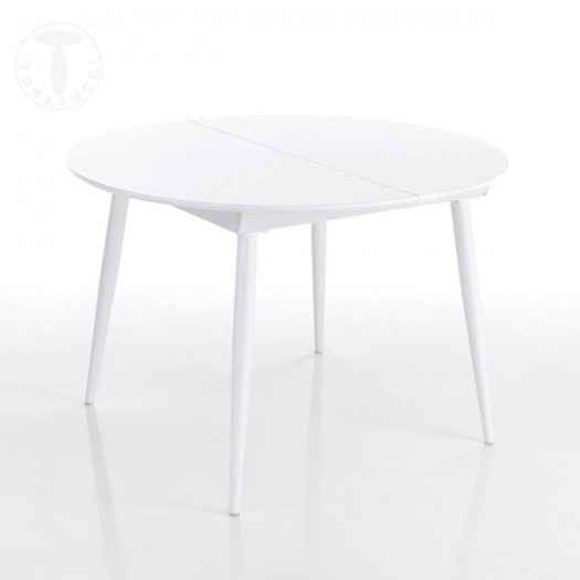 TOMASUCCI tavolo rotondo allungabile ASTRO ROUND BIANCO LUCIDO