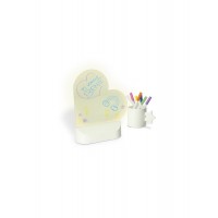 BRANDANI LAVAGNA LED CUORE USB CON PENNARELLI