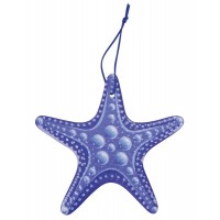 BRANDANI DECORAZIONE SOTTOPENTOLA STELLA MARINA BLU SUGHERO E CERAMICA