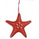 BRANDANI DECORAZIONE SOTTOPENTOLA STELLA MARINA ROSSA CERAMICA E SUGHERO