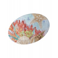BRANDANI VASSOIO OVALE OCEANO MELAMINA 35,5X25 CM