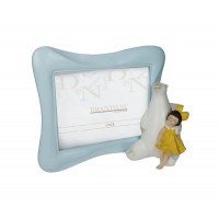 BRANDANI PORTAFOTO ORSO E GIRL AZZURRO POLIRESINA 26X20 H CM ( INT. 13X18)