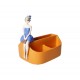 BRANDANI PORTA OGGETTI FASHIONISTA ARANCIONE POLIRESINA 20X14X18.5H CM