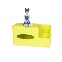 BRANDANI PORTATUTTO, PORTASALVIETTE FASHIONISTA GIALLO POLIRESINA 22,5X11X21.5 CM