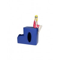 BRANDANI PORTA TUTTO, PORTASALVIETTE FASHIONISTA BLU POLIRESINA 23X9X26.5 CM