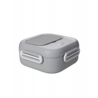 BRANDANI LUNCH BOX TORTORA CON POSATA DUE IN UNO INOX / PP/ SILICONE 17X17X7.5 CM