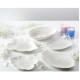 BRANDANI VASSOIO FOGLIA PORCELLANA 31X22 CM BIANCO