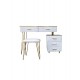 BRANDANI CONSOLLE CON COMODINO E SGABELLO VELLUTO / METAL / ACRILICO 100X41X78 CM