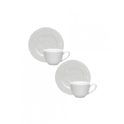 BRANDANI TAZZINA CAFFE RICORDI SET 2 PZ NEW BONE CHINA 12,5X5,5 CM