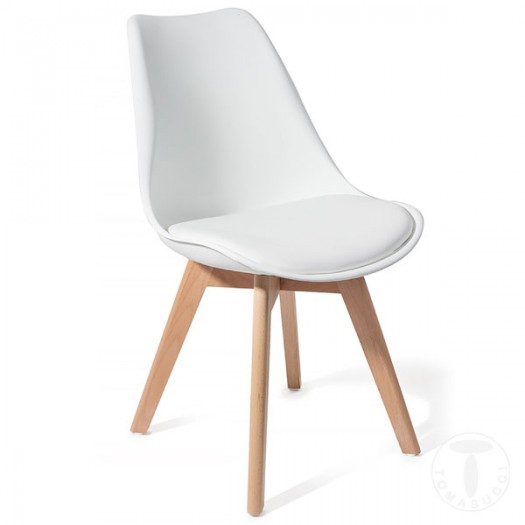TOMASUCCI N° 4 SEDIA KIKI EVO WOOD WHITE