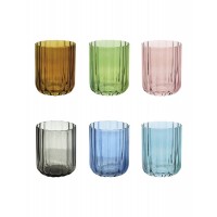 BRANDANI BICCHIERE CALLIOPE SET 6 PZ VETRO COLORI ASSORTITI