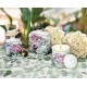 BRANDANI CANDELA FLORA CON COPERCHIO NEW BONE CHINA CERA DI SOIA