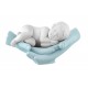 BONGELLI PREZIOSI BIMBO SU MANI 7X13CM  CELESTE