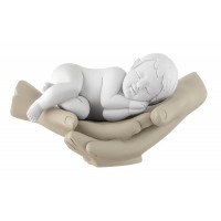 BONGELLI PREZIOSI BIMBO SU MANI 7X13CM NOCCIOLA