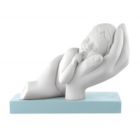 BONGELLI PREZIOSI BIMBO TRA LE  MANI 11X15CM CELESTE