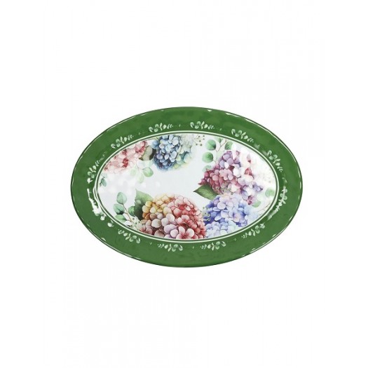 BRANDANI VASSOIO OVALE LINEA FLORA IN MELAMINA 35X25X2 CM