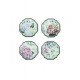 BRANDANI SET 4 PZ SOTTOBICCHIERI FLORA SUGHERO E CERAMICA 12X12 CM