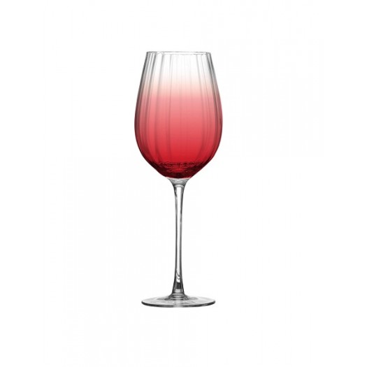 BRANDANI SET 4 BICCHIERI CALICE BOULEVARD ROSSO IN VETRO