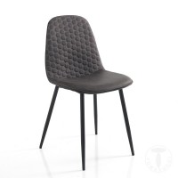Tomasucci Sedia GALE GREY – Design moderno con rivestimento effetto velluto