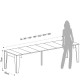 omasucci Tavolo/Consolle CHARLIE CEMENT - Tavolo allungabile con 6 prolunghe, Design Elegante Made in Italy