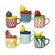BRANDANI TAZZE LE FRUTTOSE CON TAPPO PORCELLANA COLORI ASSORTITI
