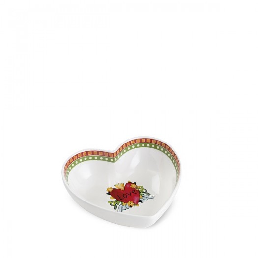 Egan Vuota Tasche Love Rosso 17x5 cm - New Bone China Made in Italy