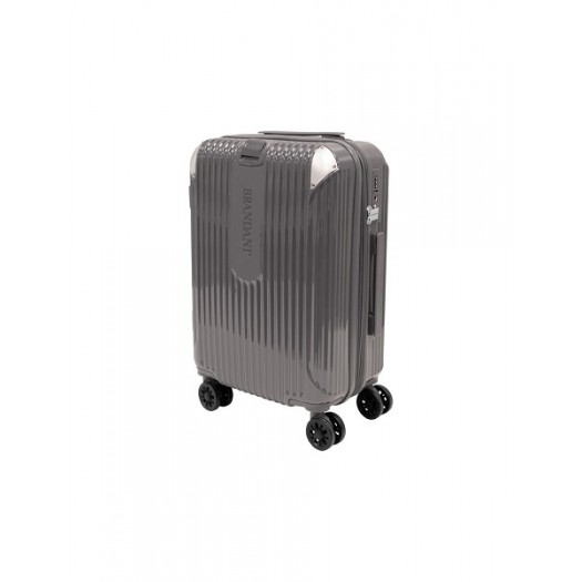 Brandani Trolley Espandibile Grigio Fumo - Policarbonato Metal per Viaggi Senza Limiti