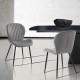 Tomasucci Sedia HANDY GREY - Design Essenziale in Tessuto Grigio e Metallo Opaco