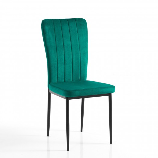 Tomasucci Sedia Dudu Green - Velluto Verde e Metallo