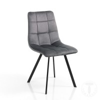 Tomasucci Sedia Toffee Grigio - Velluto Moderno